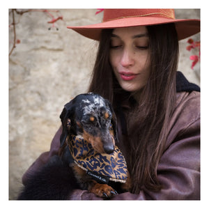 Caramel & Cie – Leopardenhundehalstuch | Braun