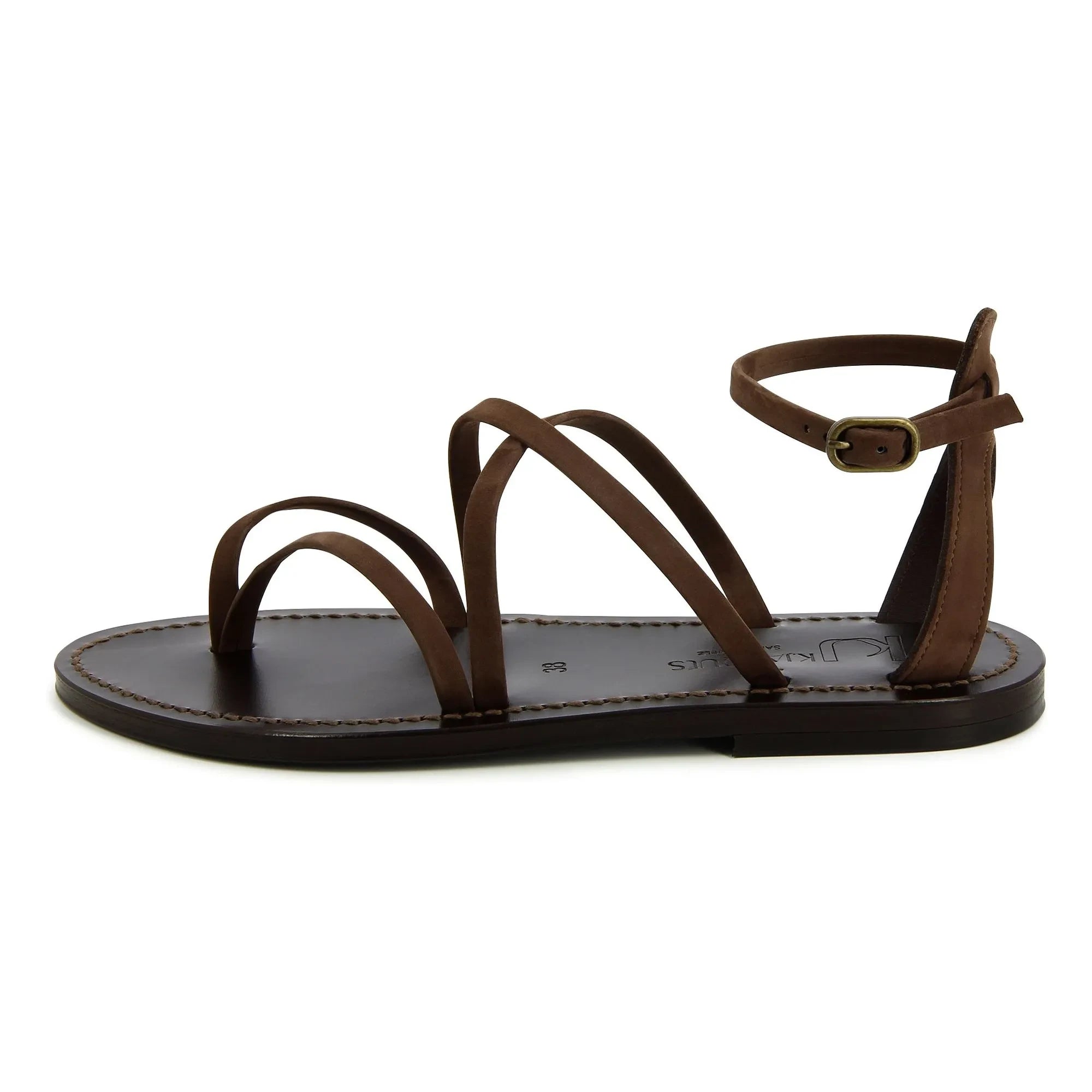 K.Jacques – Menandre Nubuk-Sandalen | Kastanie