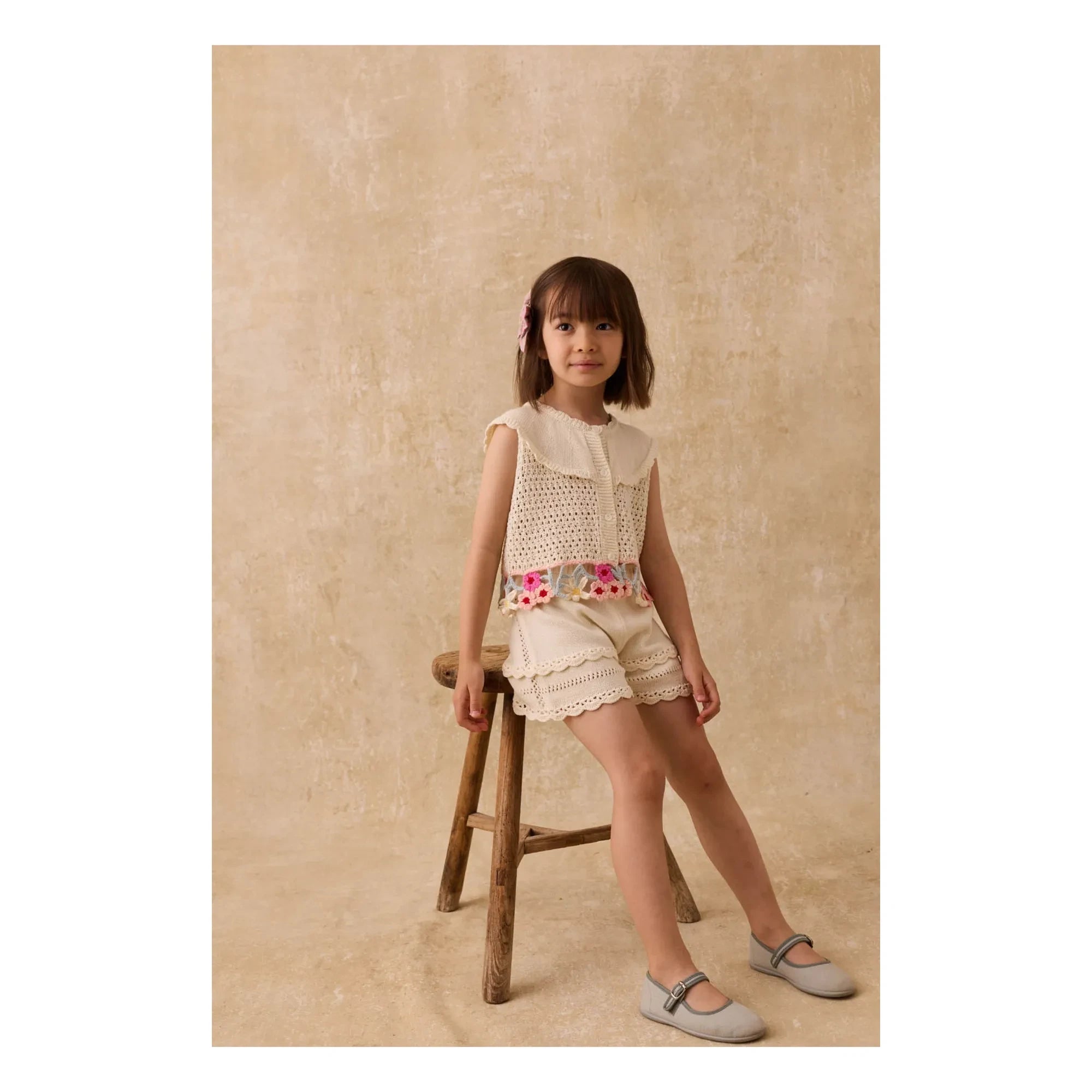 Louise Misha - Elea Maille Besticktes Oberteil | Creme