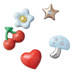 Crocs - 5er Metall-Jibbitz-Set | Rot