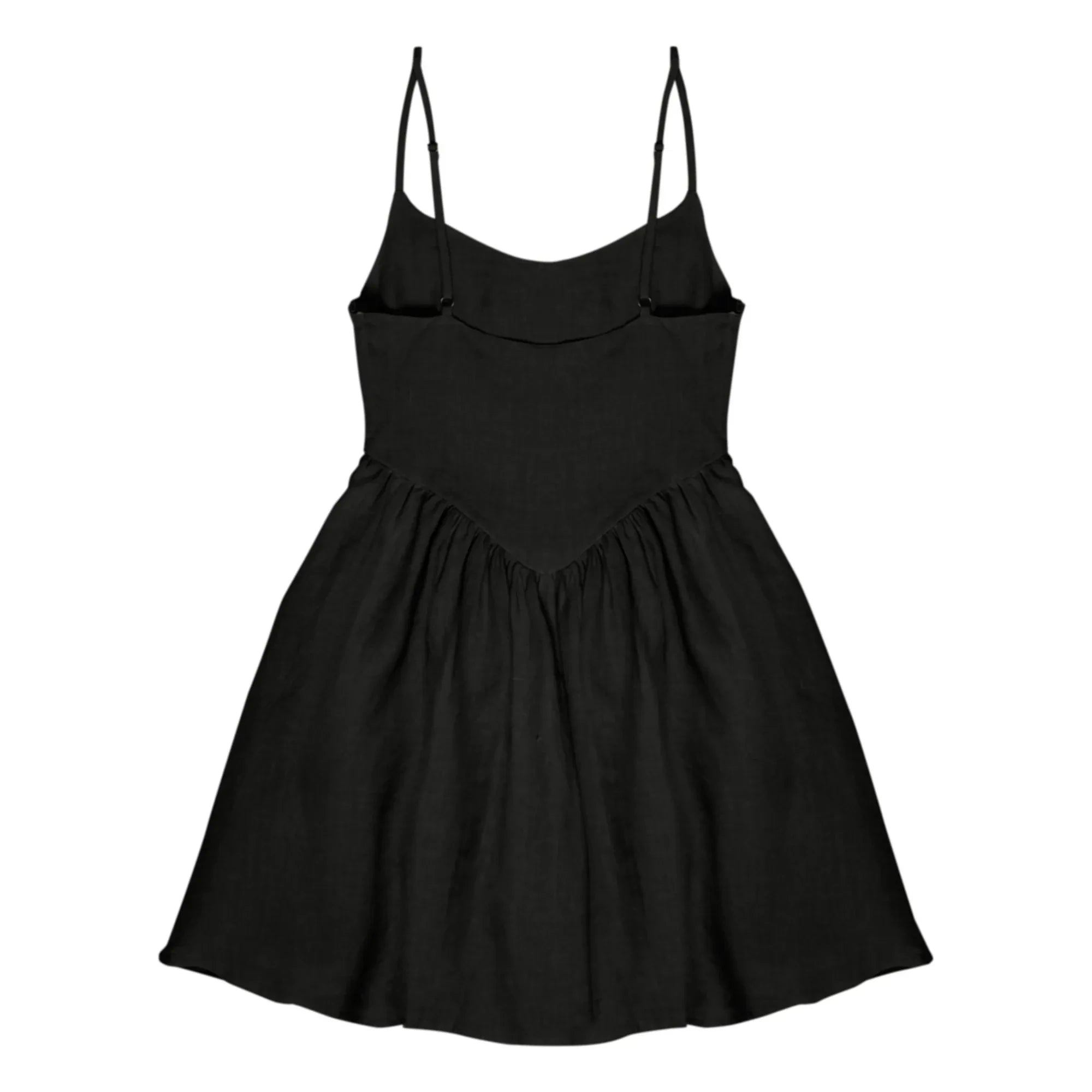 the new society - Hera Leinenkleid - Damenkollektion | Schwarz