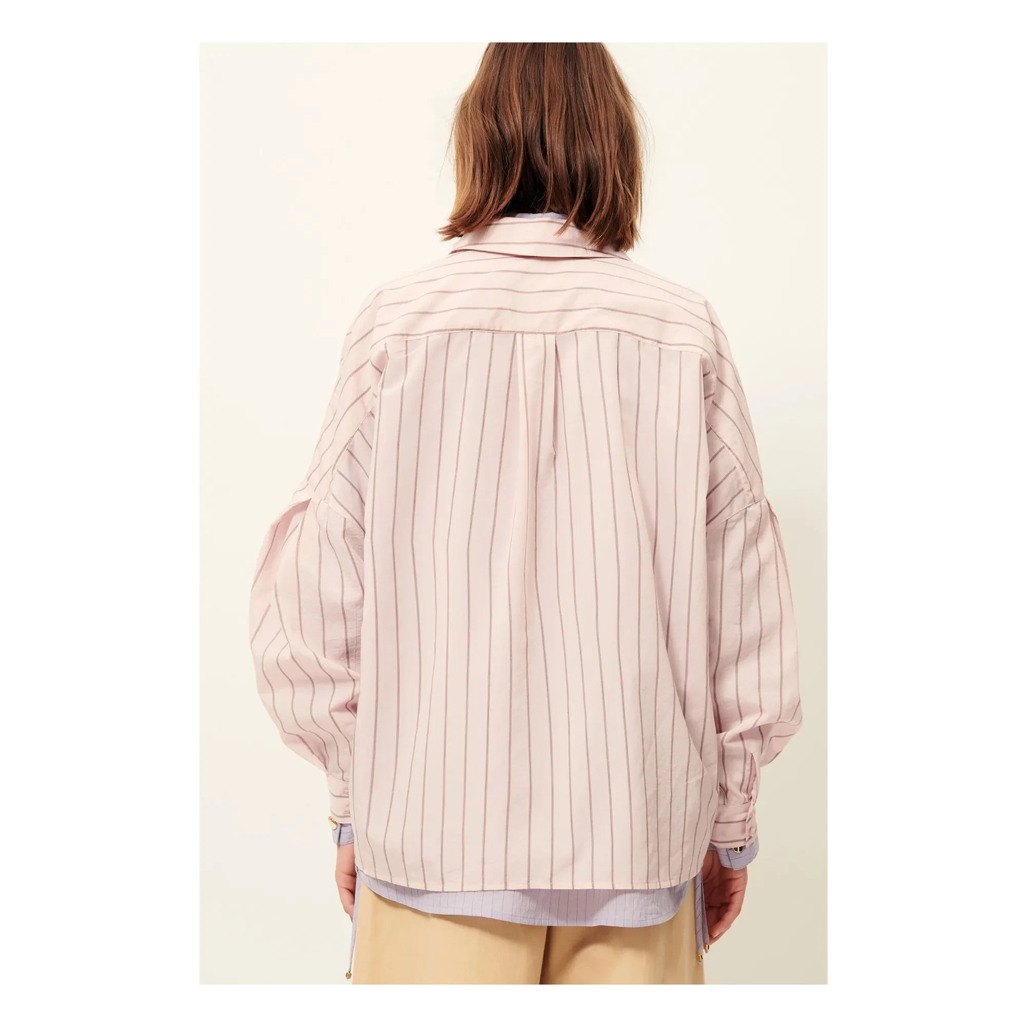 Sessùn - Dazik gestreiftes Hemd | Rosa