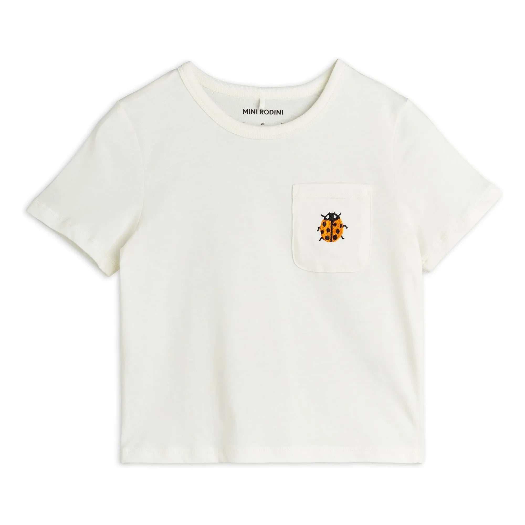 Mini Rodini - Coccinelle T-Shirt aus Bio-Baumwolle | Weiß