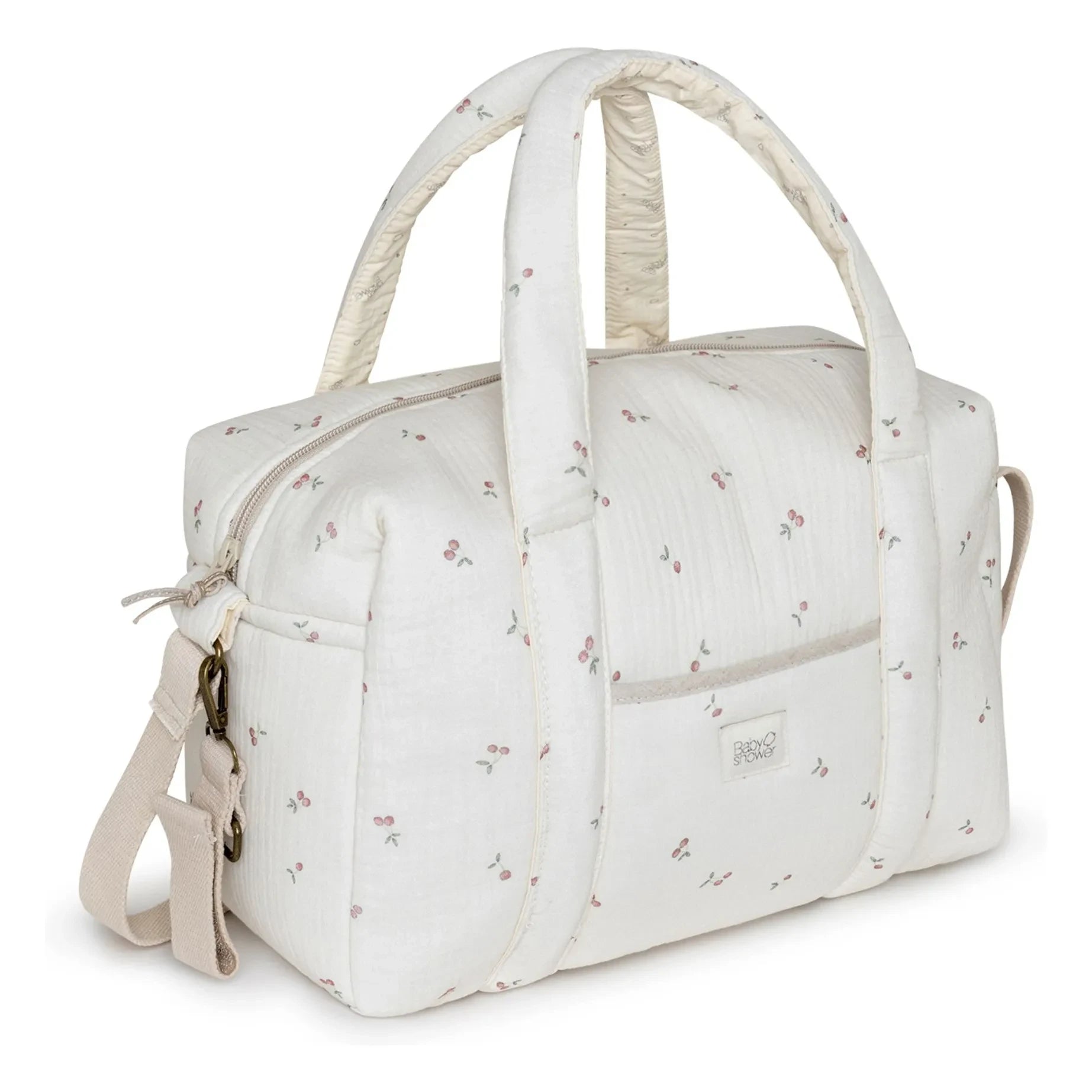 Babyshower - High Park Cherries Wickeltasche | Ecru