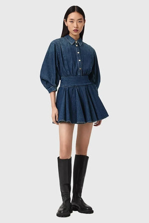 AllSaints ARLO Denim İspanyol Elbise