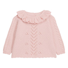 Louise Misha - Elvina Pullover mit Rüschenkragen | Rosa