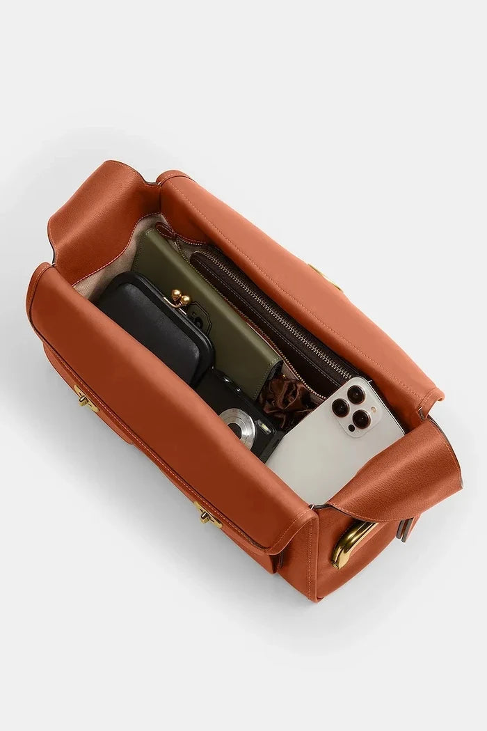 Coach kadın deri hobo çanta Turnlock Haversack Bag
