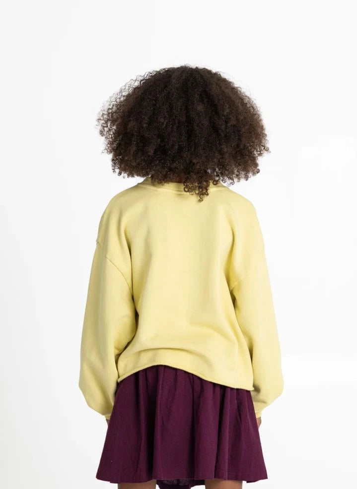 Hundred Pieces - Belmont Lucky Organik Baumwoll-Sweatshirt | Hellgelb