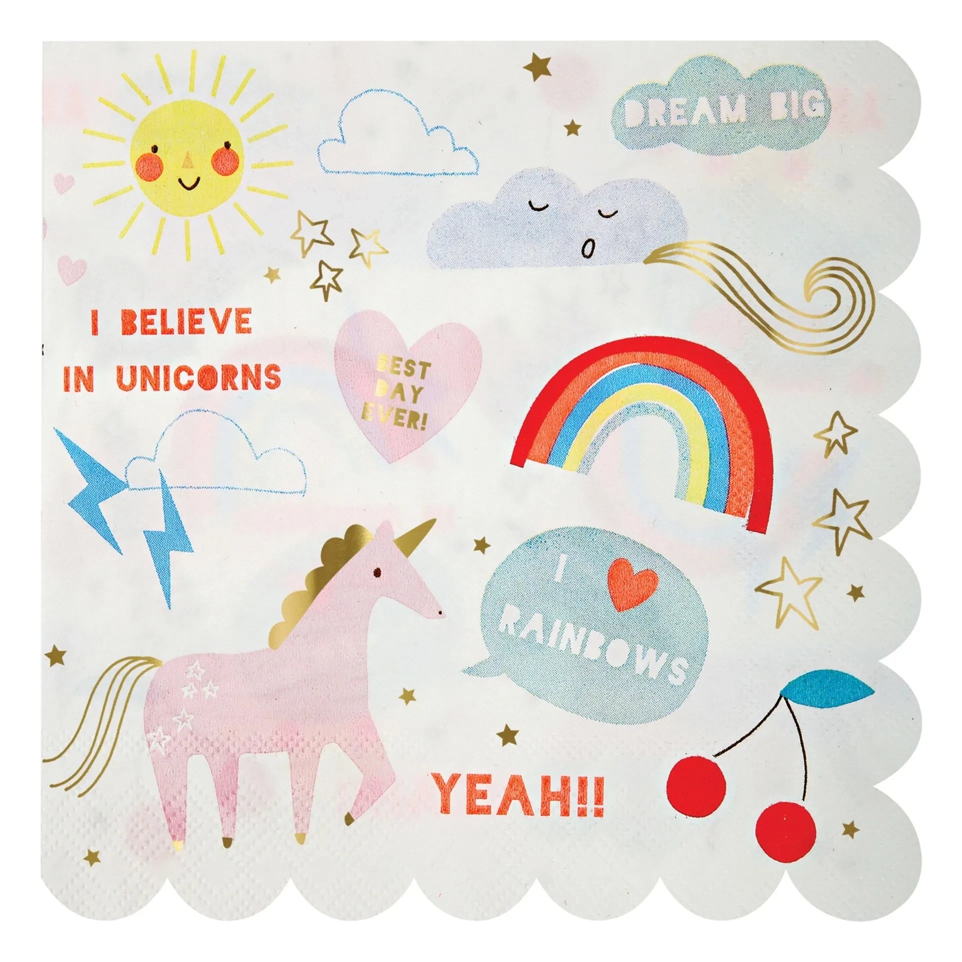 Meri Meri - I Believe in Unicorns Papierhandtücher - 16er-Set