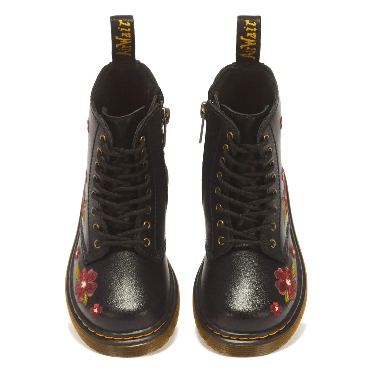 Dr Martens - Çiçekli 1460 T Bağcıklı Botlar | Siyah