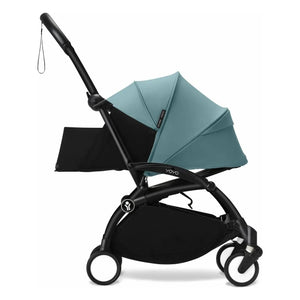Stokke® - YOYO³ Kinderwagen komplett 0+ und 6+ Schwarzgestell | Aqua