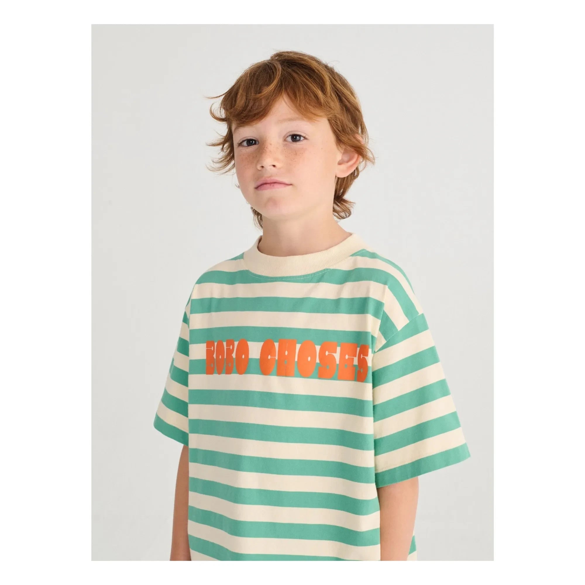Bobo Choses - Gestreiftes Bobo Choses T-Shirt | Grün