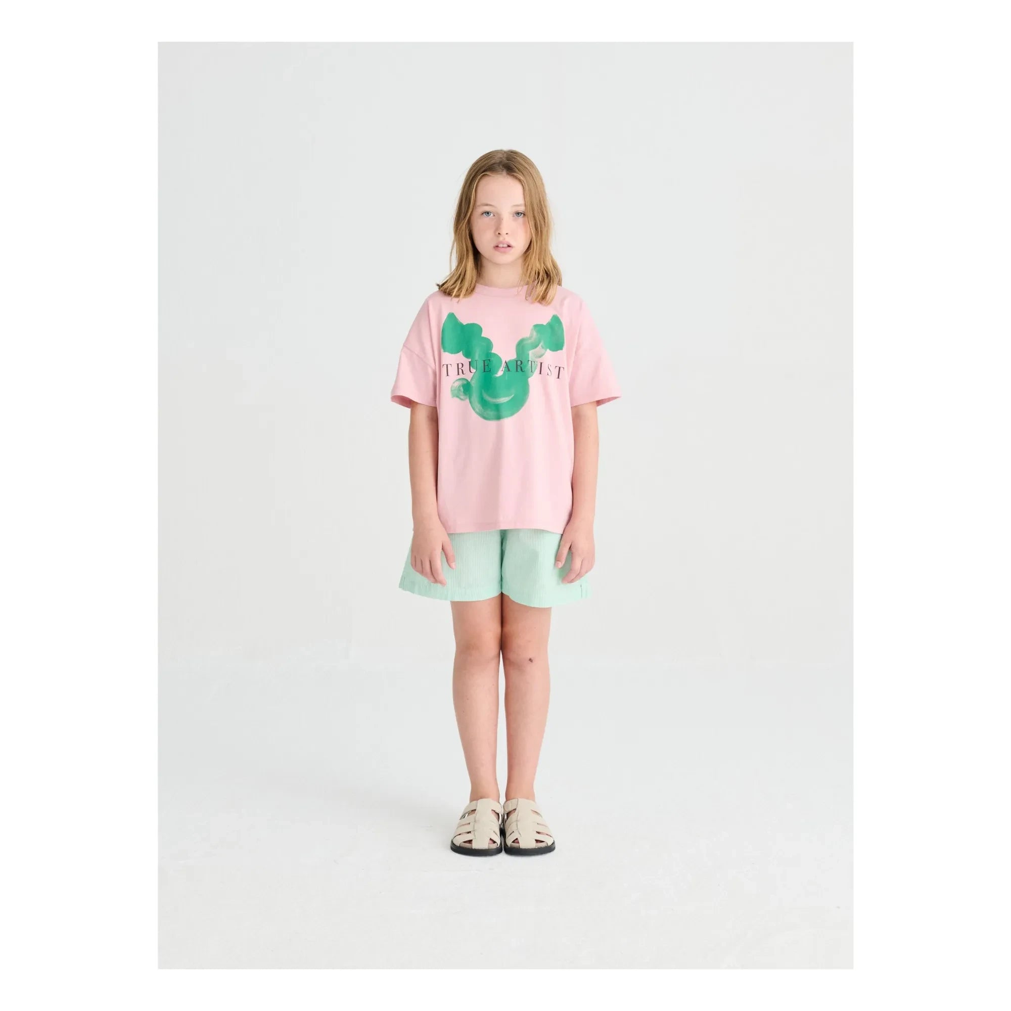 True Artist - T-Shirt Nr. 1 Vogel Bio-Baumwolle | Blassrosa