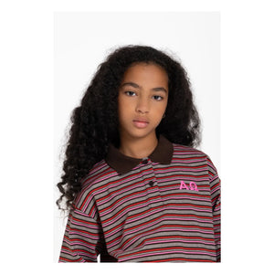 Finger in der Nase – Bahia-Streifenpoloshirt | Braun