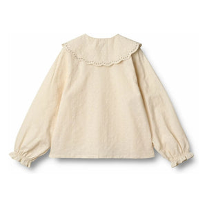 Wheat - Flora Bluse Claudine-Kragen Bio-Baumwolle | Beige