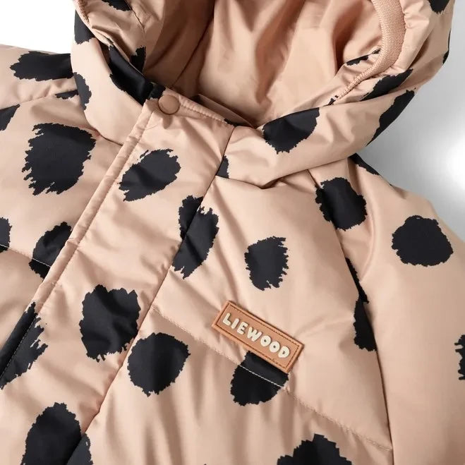 Liewood - Adelina Steppjacke mit Leopardenmuster aus recycelten Fasern | Hellrosa