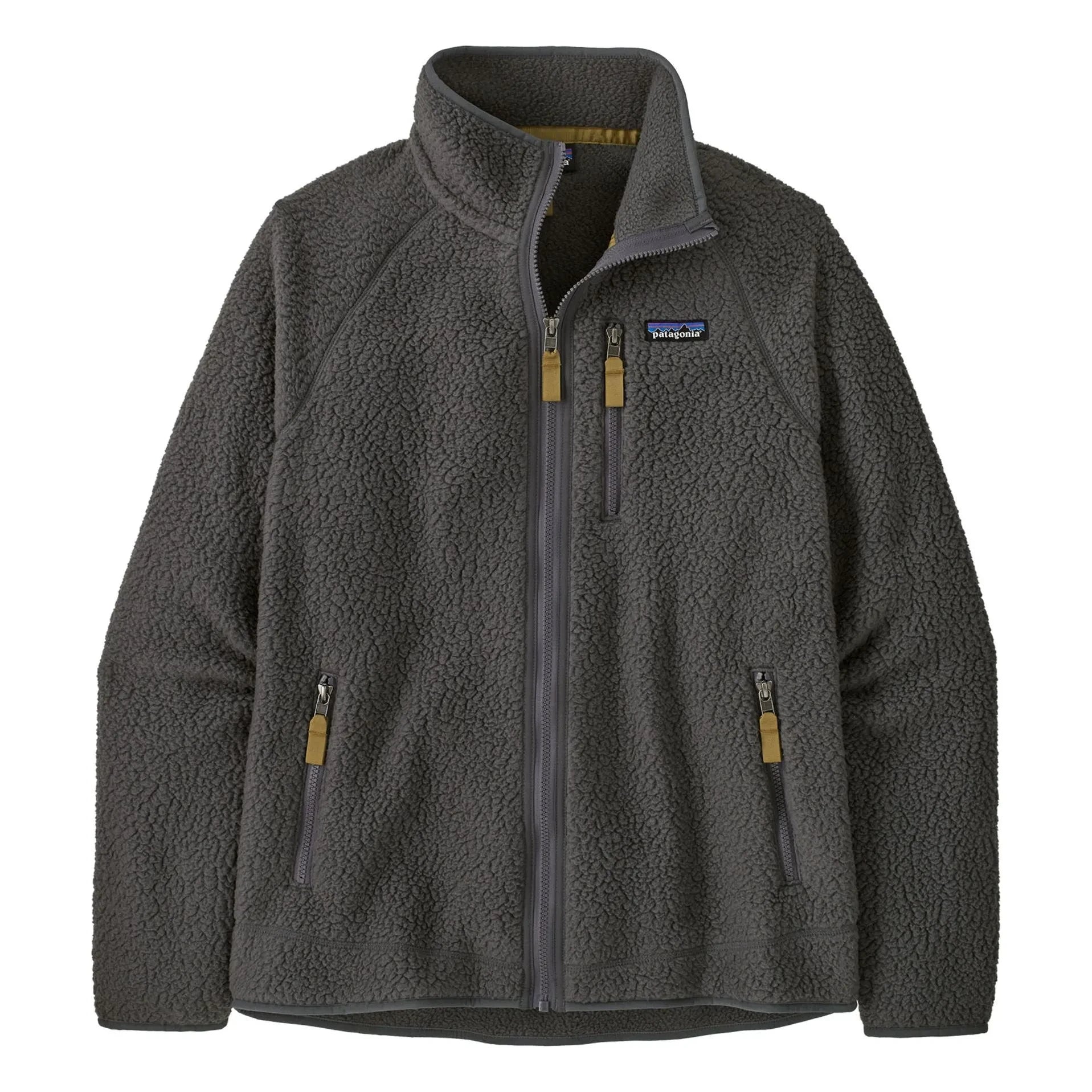 Patagonia – Retro Pile Fleecejacke mit Reißverschluss aus recycelten Fasern | Anthrazitgrau