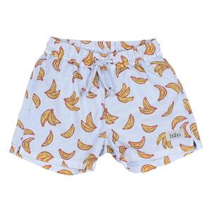 Búho - Banana Badeshorts aus Bio-Popeline | Eisblau