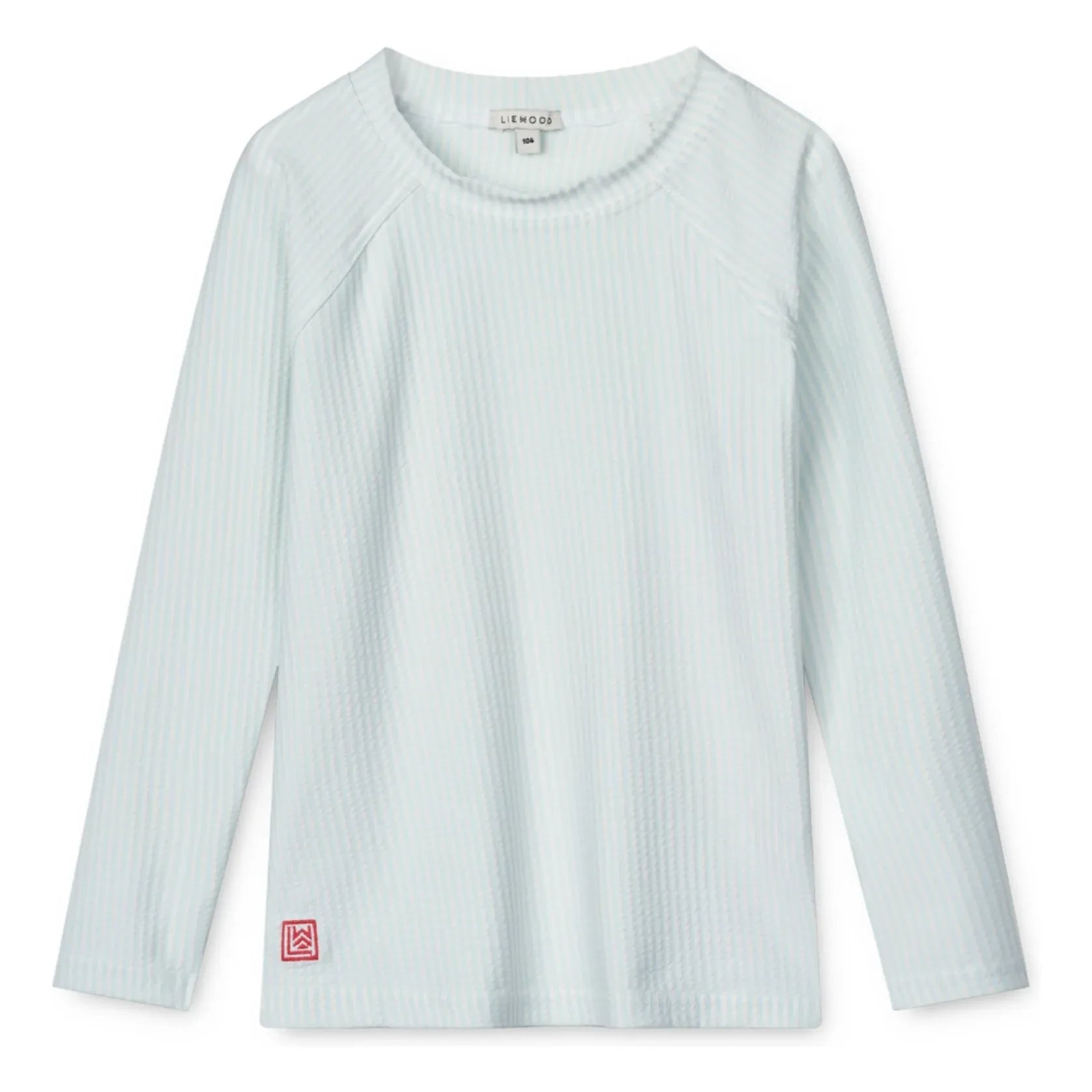 Liewood – Noah Seersucker UV-Schutz-T-Shirt | Hellblau
