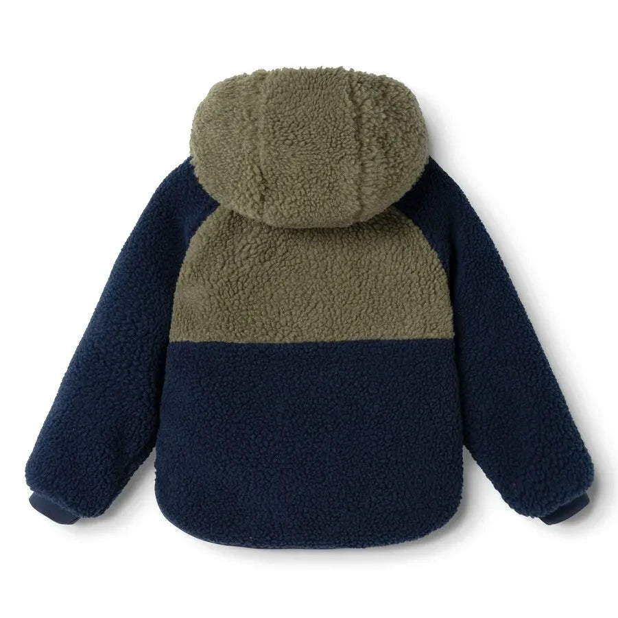 Liewood - Jackson Wendbare Sherpa-Jacke aus recycelten Fasern | Khaki