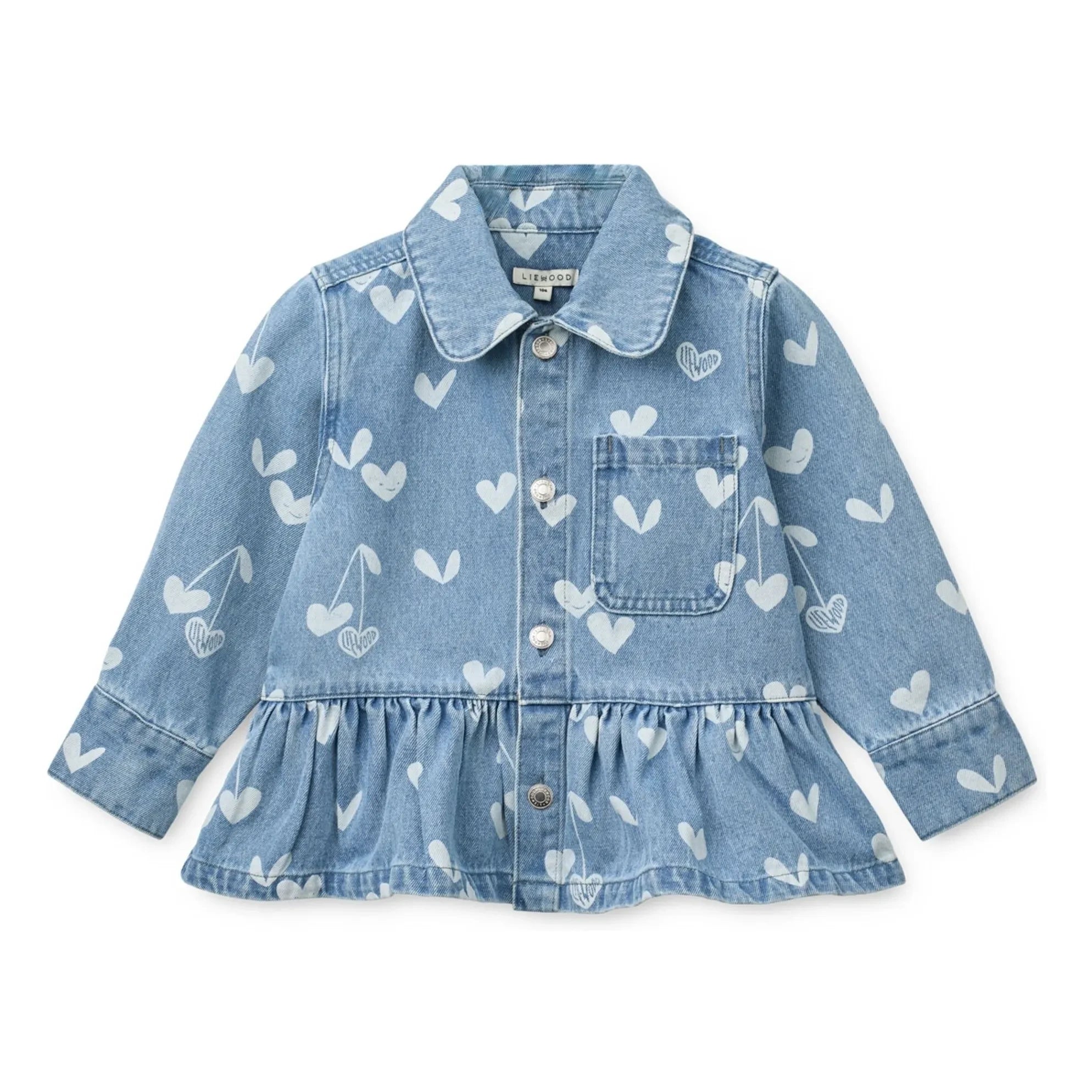 Liewood - Denim Kenza Hearts Jacke | Hellblau