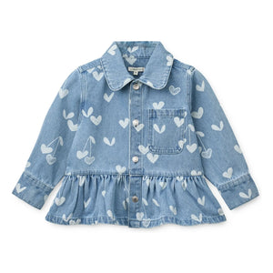 Liewood - Denim Kenza Hearts Jacke | Hellblau