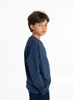 Smallable Kid - Bam "Keep On Moving" Organisches Baumwoll-T-Shirt | Grau Blau