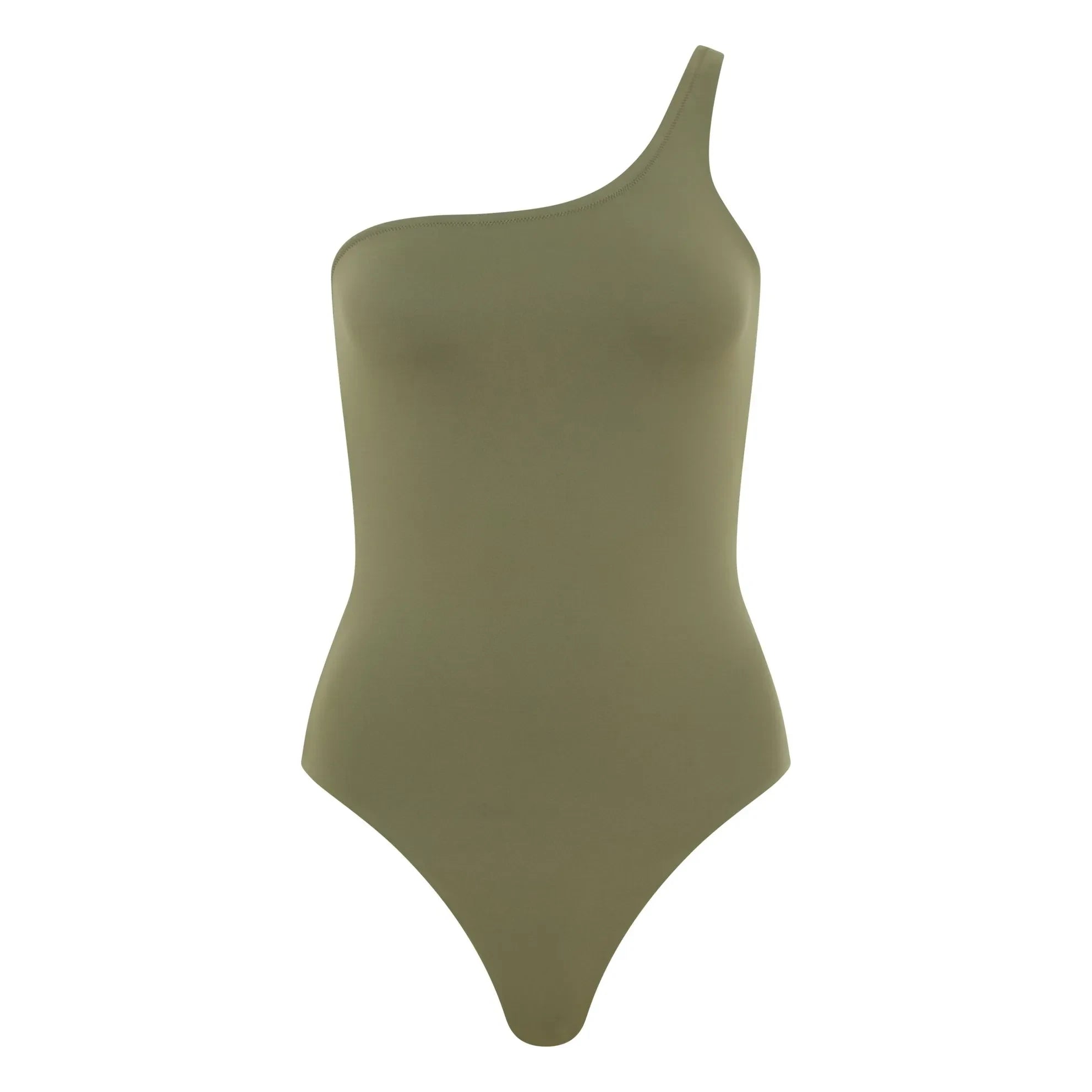 Smallable Woman - Janet Asymmetrischer Einteiliger Badeanzug | Hellkhaki