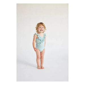 Bobo Choses - Vichy Einteiliger Badeanzug | Hellblau