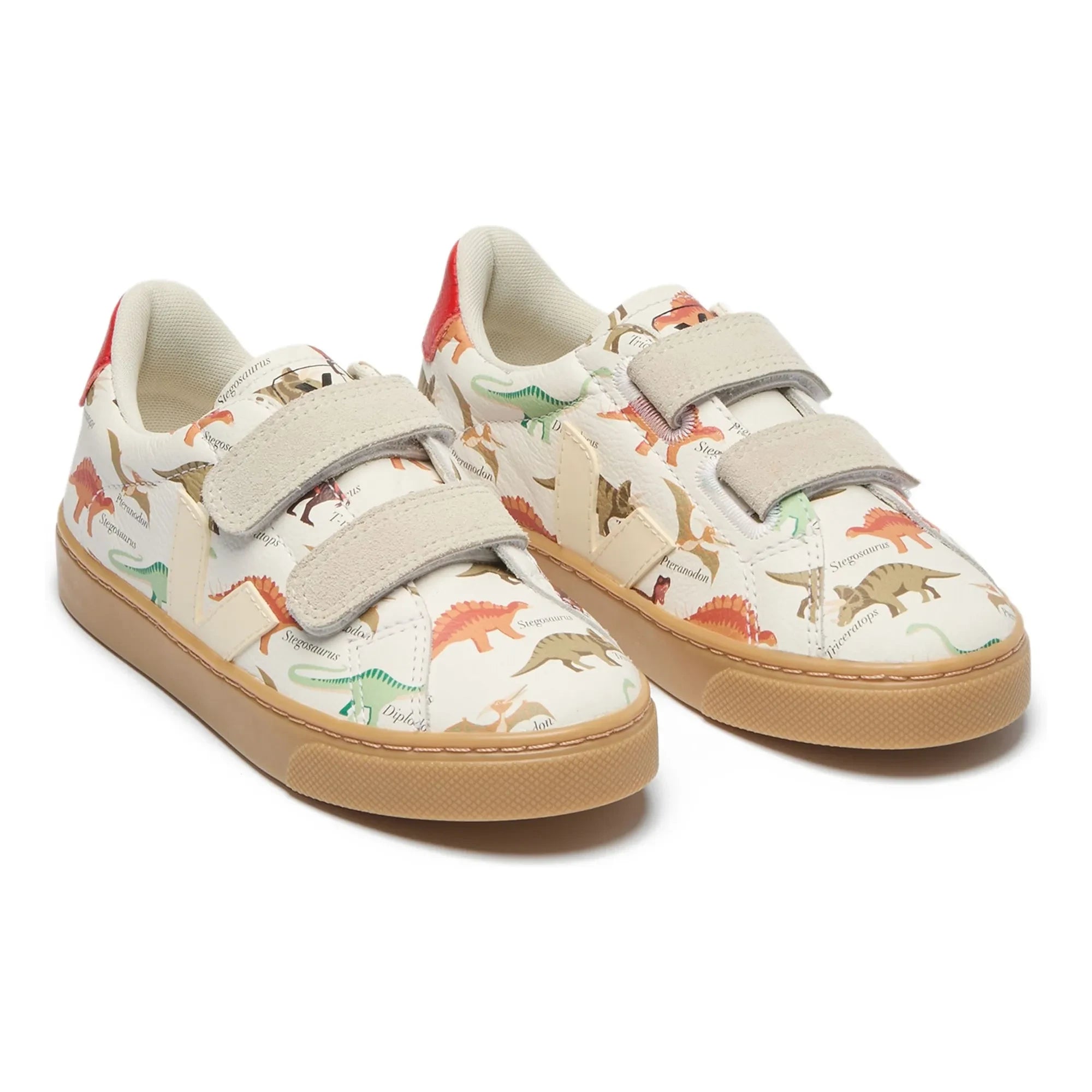 Veja - Veja x Museum Small Esplar Dinosaurs Leder Sneakers mit Streifen | Weiß
