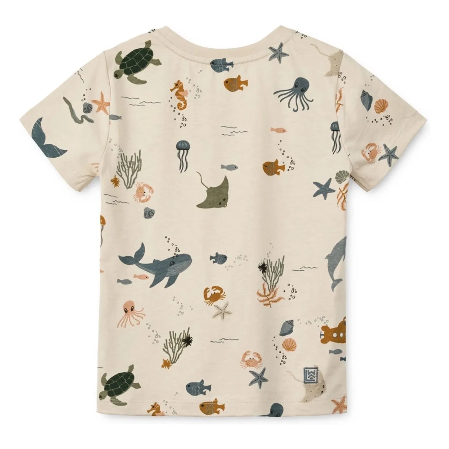 Liewood – Apia Fisch T-Shirt aus Bio-Baumwolle | Beige