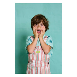 Favorite People - Lasagna Gestreifter Kurzer Overall | Rosa