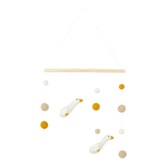 Ruhig – Wandmobile „Gänse“ | Weiß