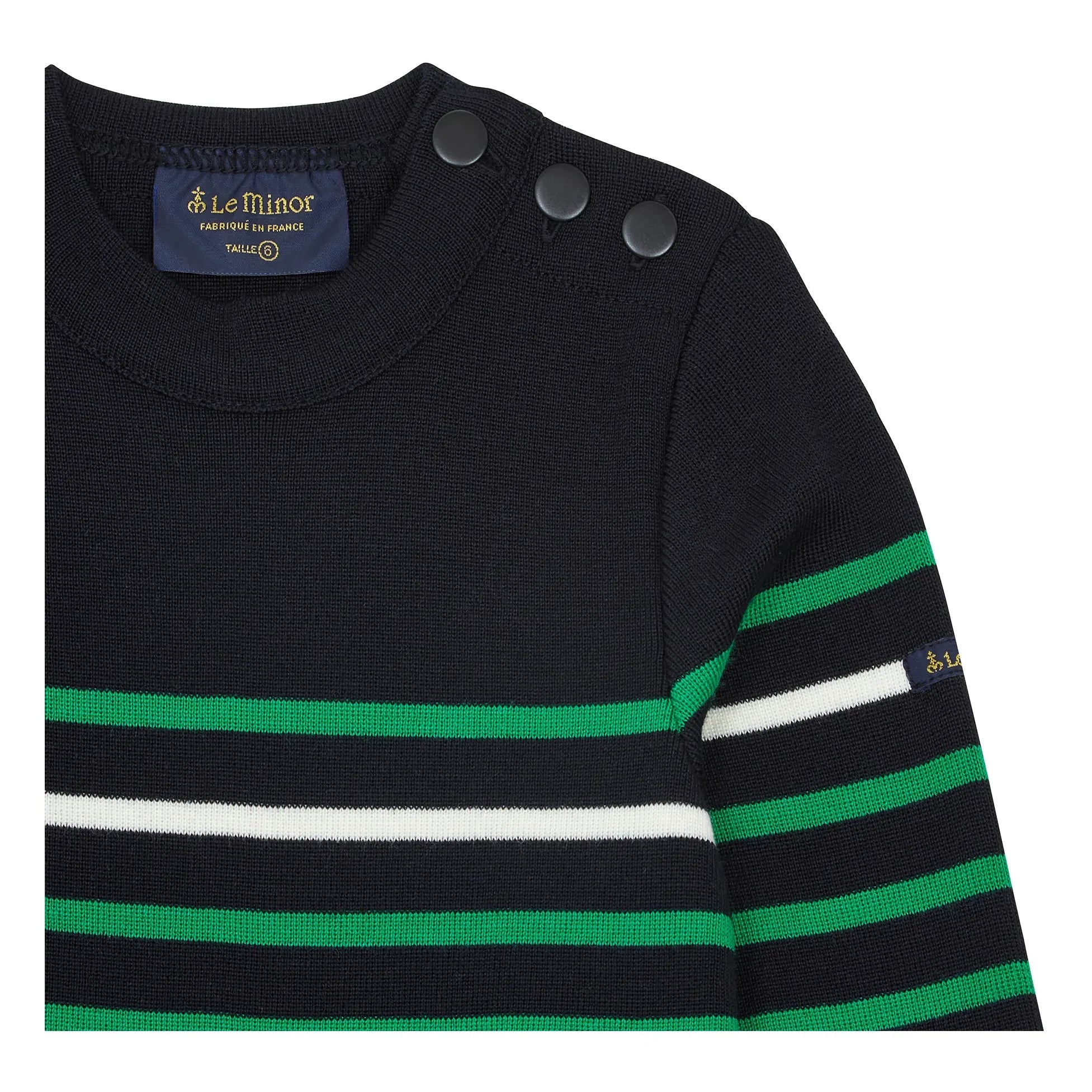 Le Minor - Gestreifter Merinowoll-Pullover x Smallable | Marineblau