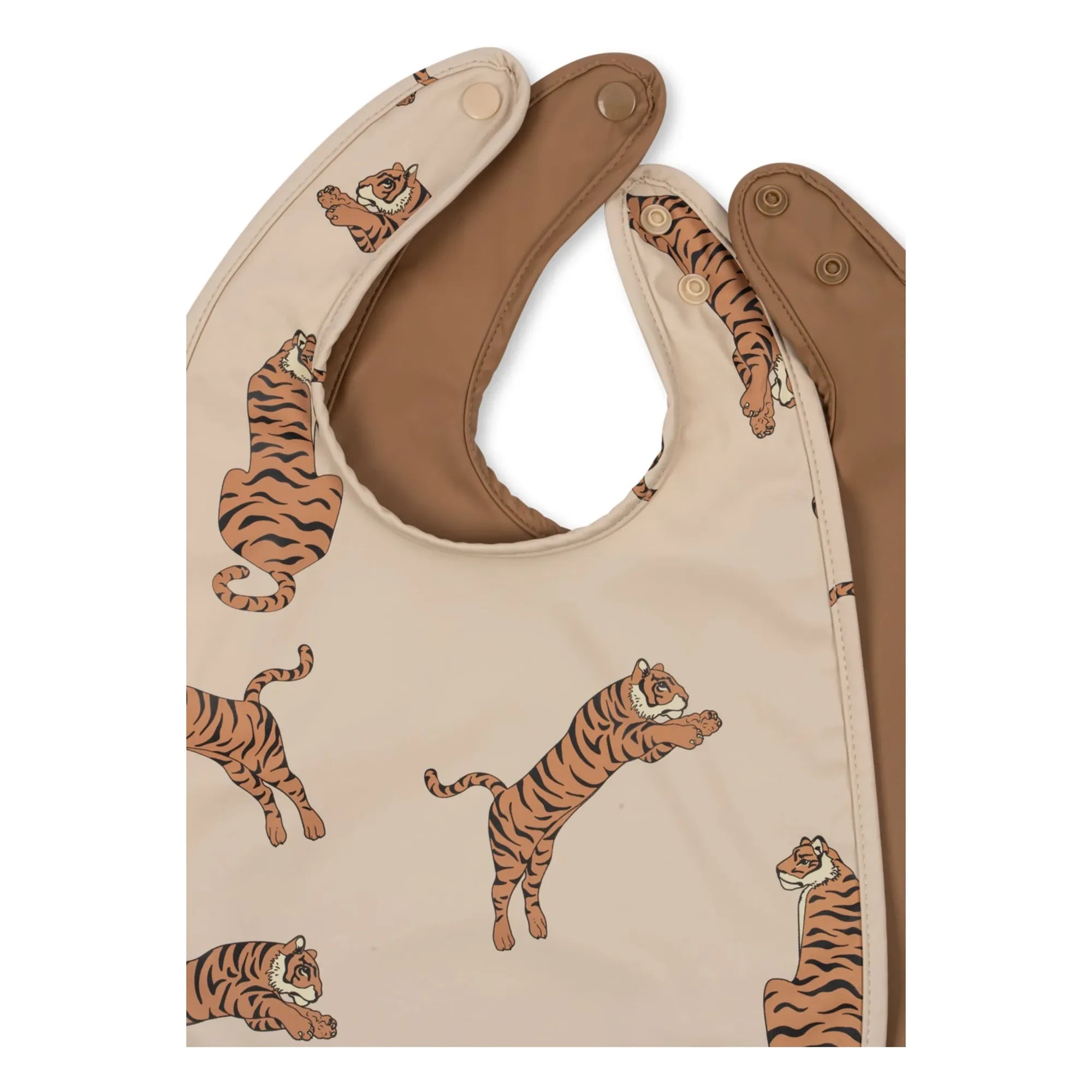 Konges Sløjd - Baby-Strampler mit Tiger-Muster - 2er-Set | Braun