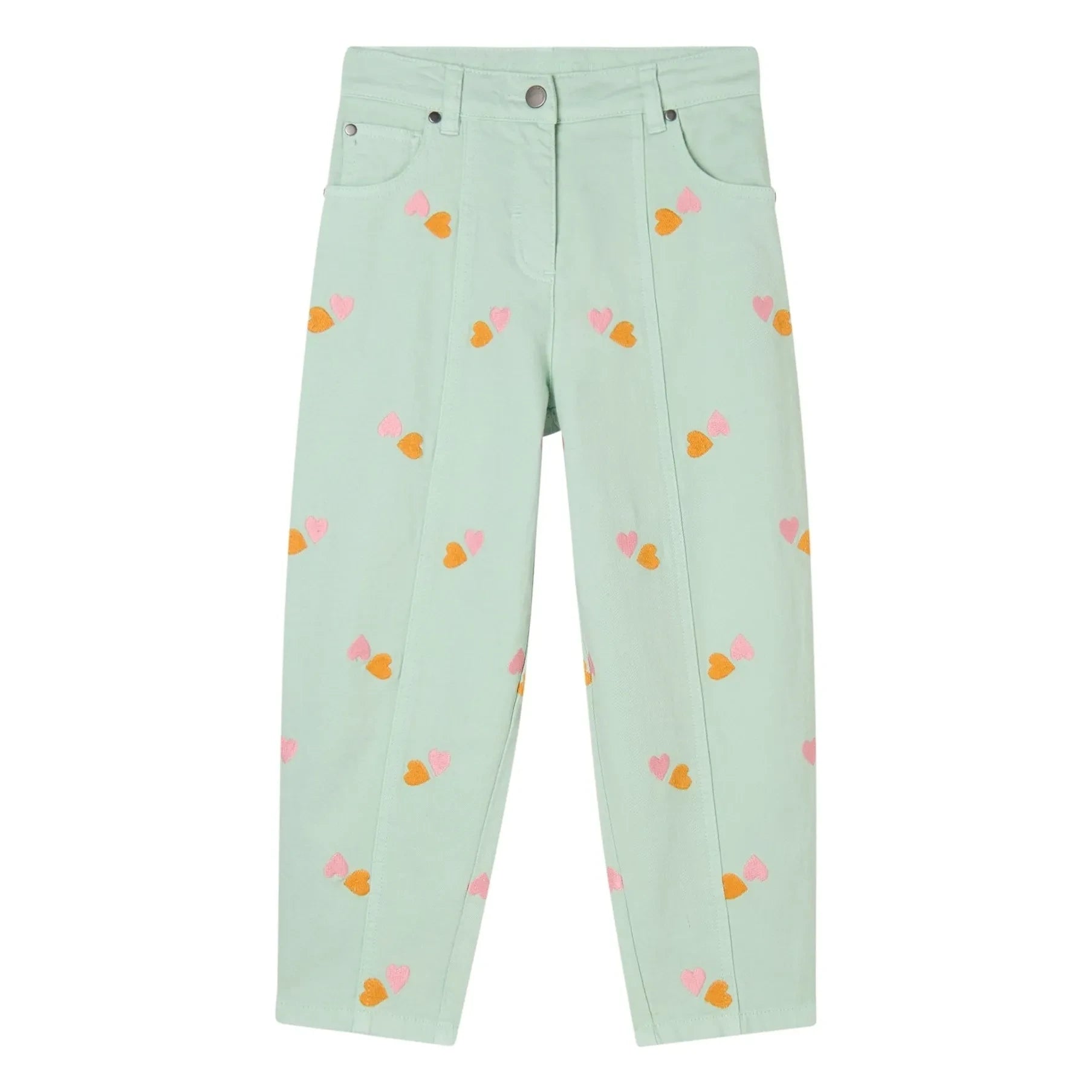 Stella McCartney Kids - Jeans aus Bio-Baumwolle mit Herzmuster | Green water