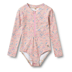 Wheat - Margot Fleuri Recyceltes Faser-Badeanzug mit UV-Schutz | Hellrosa