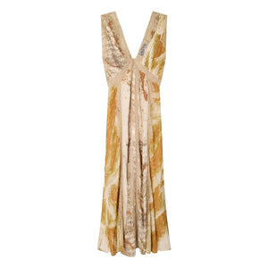 Mes Demoiselles - Samsam Seidenmetallic-Kleid | Beige