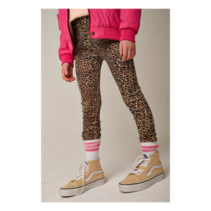 Tumble N'Dry – Cedro Leopard Leggings aus Bio-Baumwollcord | Braun
