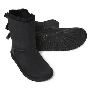 UGG - Bailey Bow Gefütterte Wildlederstiefel | Schwarz