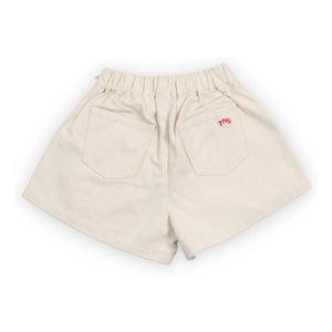the new society - BCI Baumwolle Malva Blumen Bestickte Shorts | Ecru