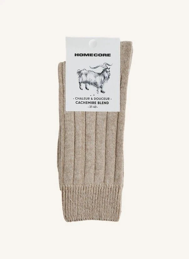Homecore - Kaschmir Socken | Beige