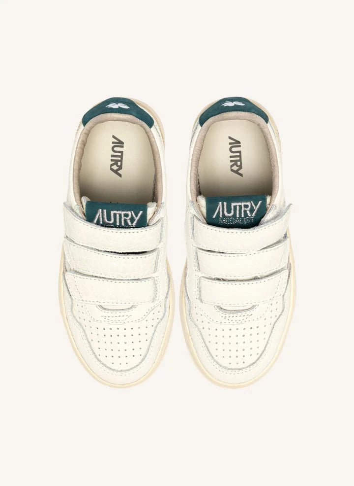 Autry - Kidstripes Niedriger Wildleder-Sneaker | Dunkelgrün