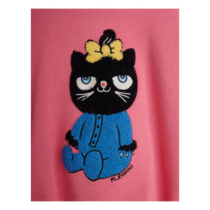 Mini Rodini - Sweatshirt Katze Bio-Baumwolle | Rosa