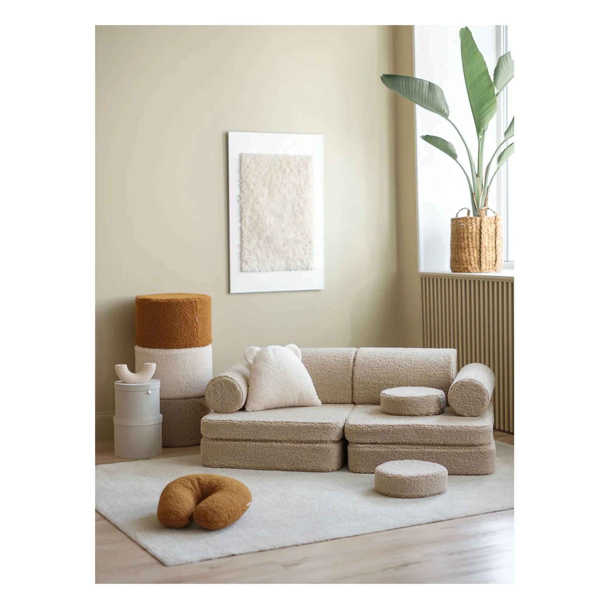 Wigiwama - Modulares Plüschsofa | Beige
