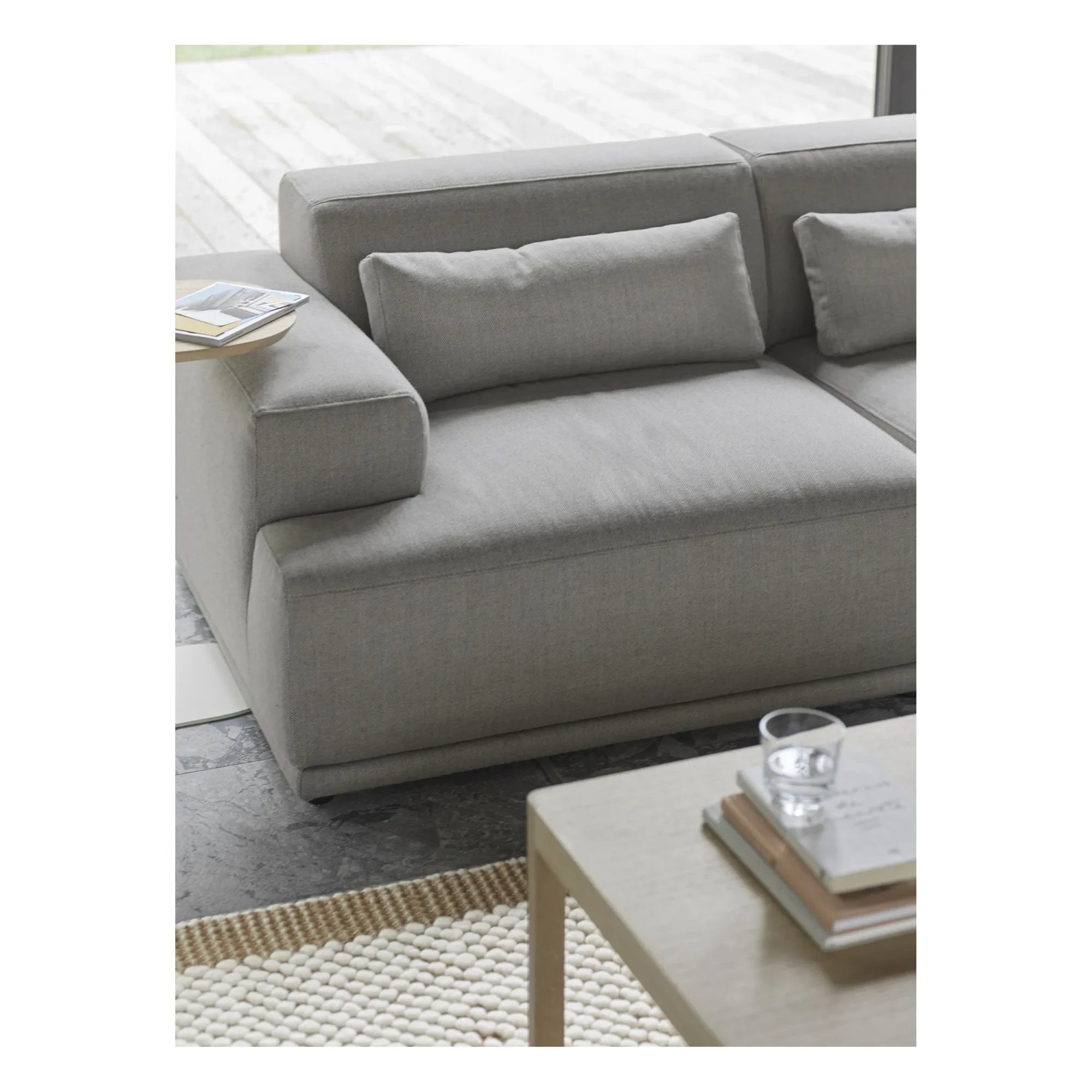 Muuto - Connect Soft 2-Sitzer Sofa | Hellgrau