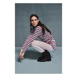 Bobo Choses – Gestreifter Pullover aus Bio-Baumwolle und Merinowolle | Hellblau