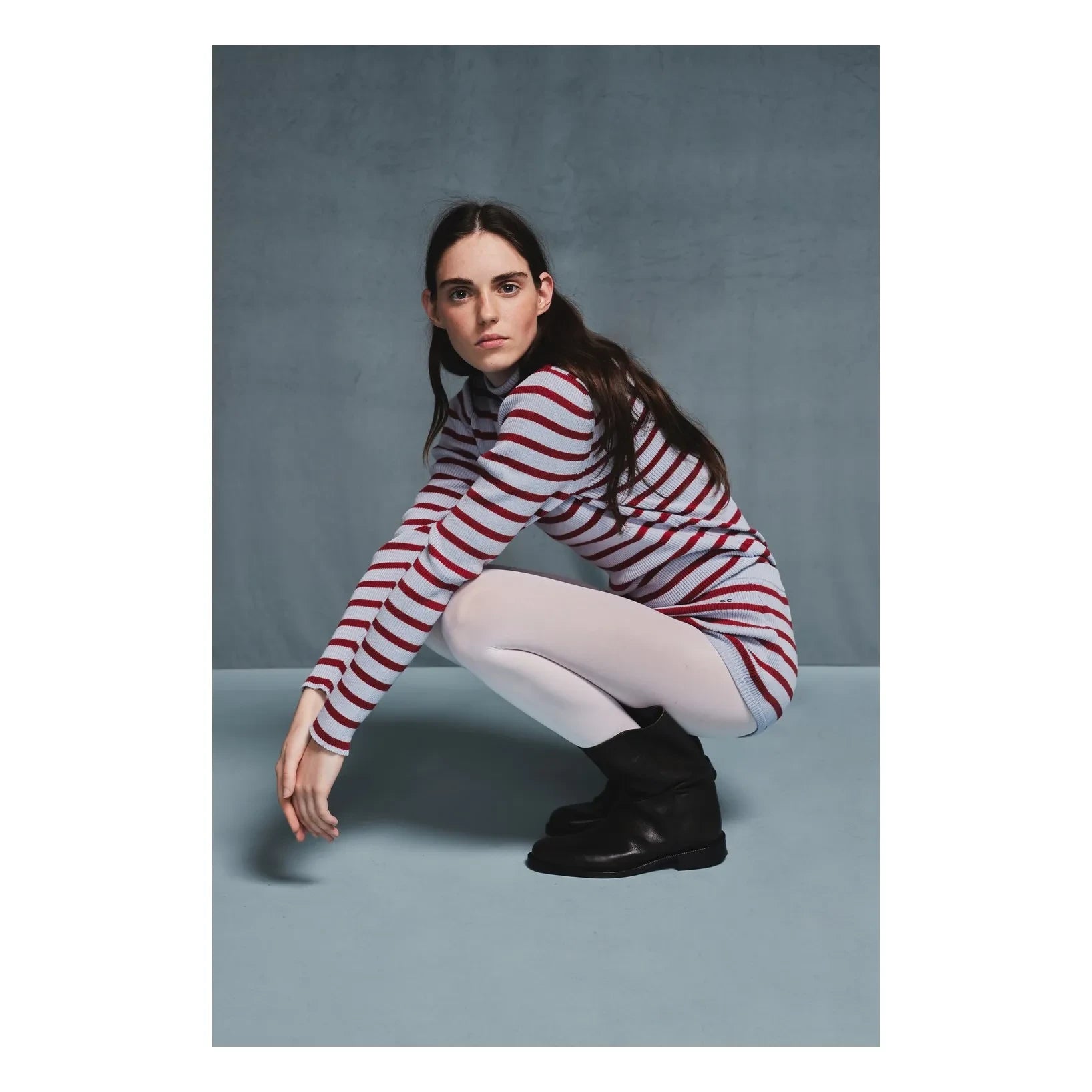 Bobo Choses – Gestreifter Pullover aus Bio-Baumwolle und Merinowolle | Hellblau