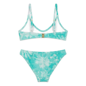 Lison Paris - 2-teiliger Badeanzug Taha'a Tie and Dye | Türkis