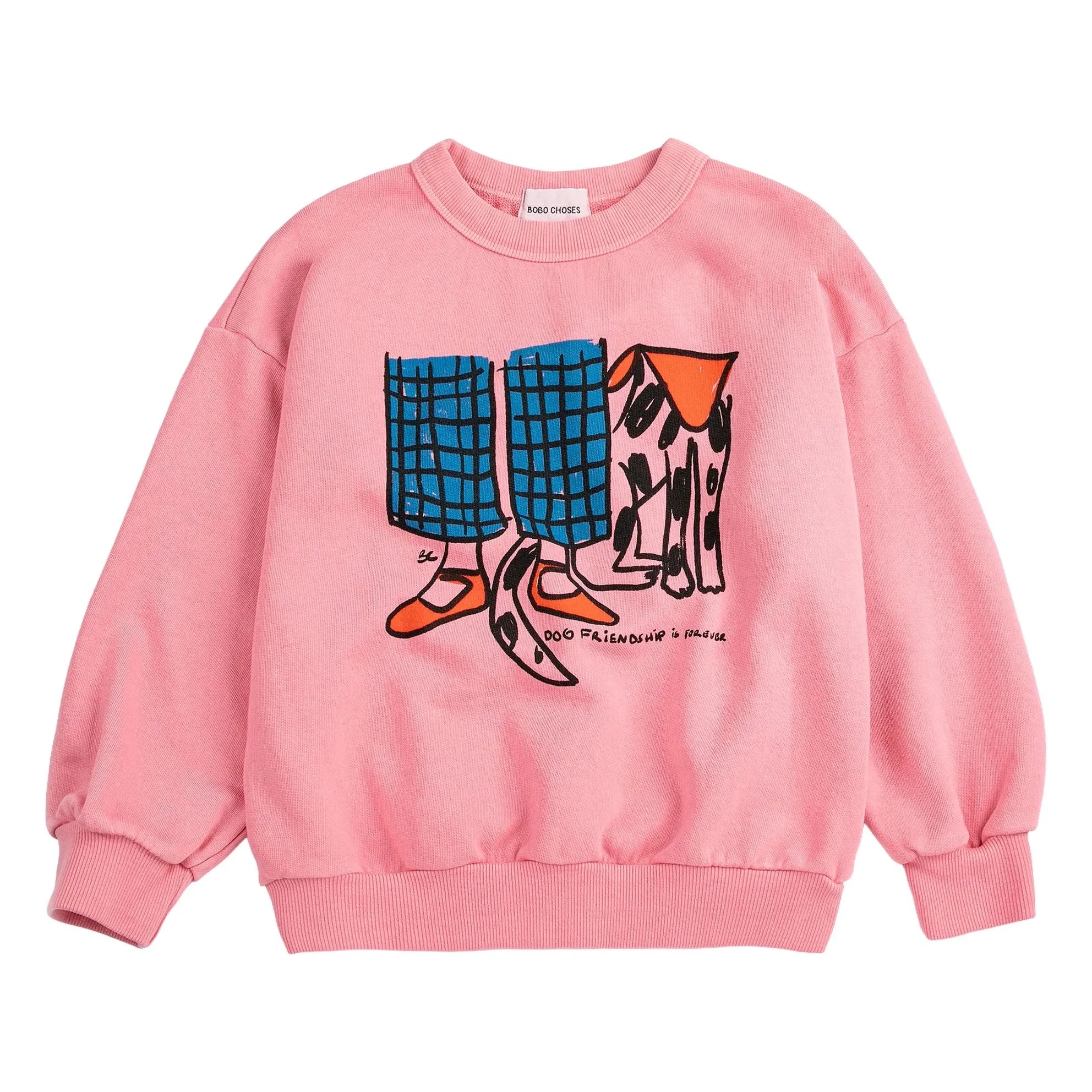 Bobo Choses - Friends Bio-Baumwoll-Sweatshirt | Rosa